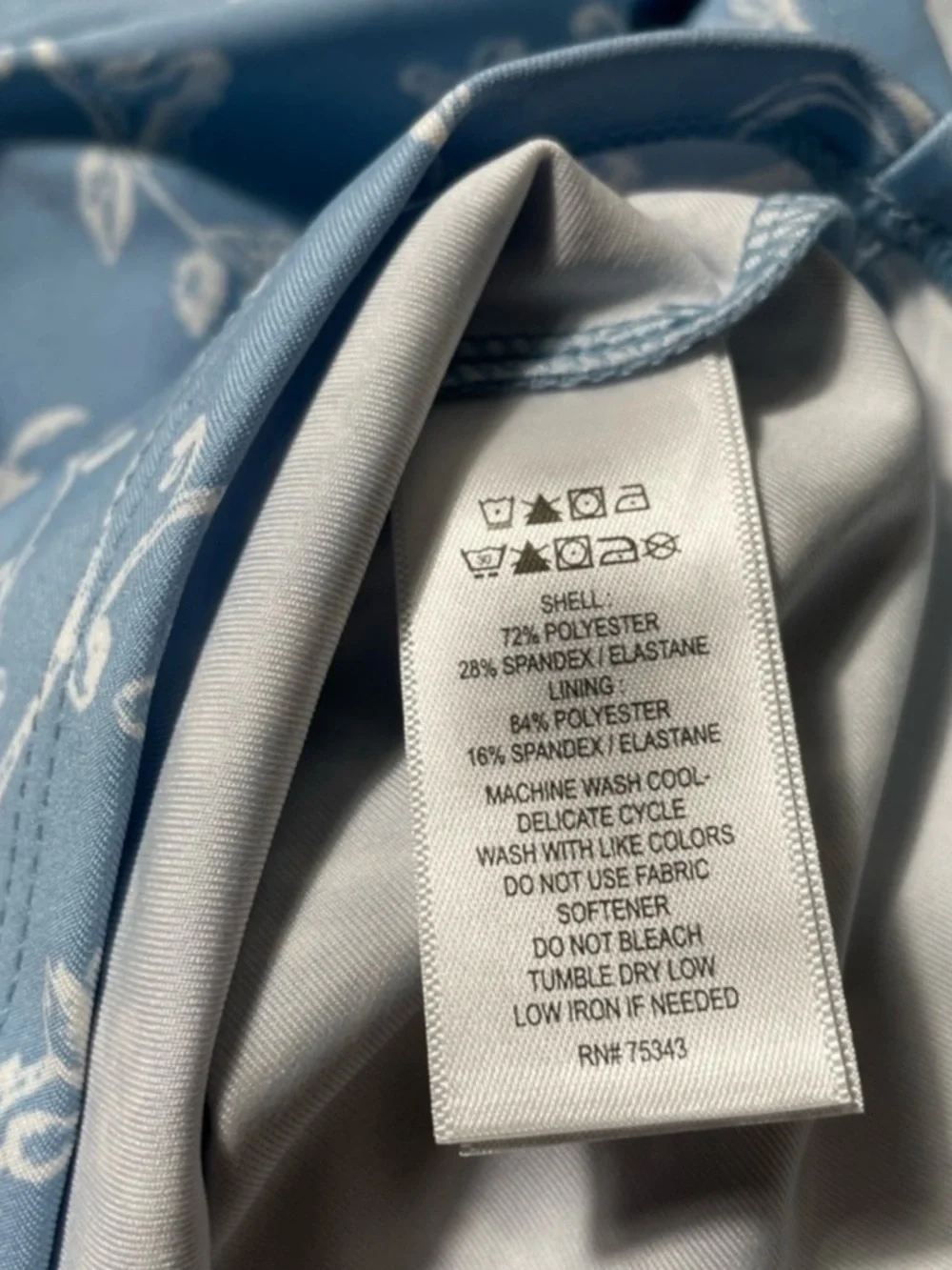 LAURA ASHLEY Floral Athleisure Dress in Light Blue Size XS -- Pickleball / Golf - Picture 7 of 7